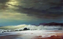 俄罗斯画家海浪景观油画作品欣赏3